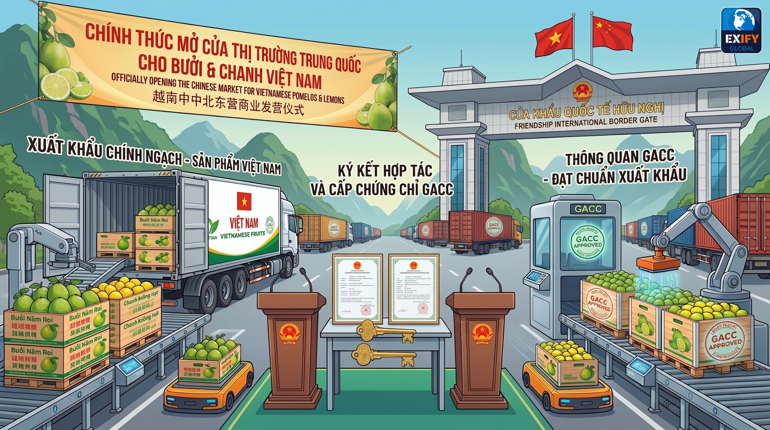 Chính Thức Mở Cửa Thị Trường Trung Quốc Cho Bưởi & Chanh Việt Nam